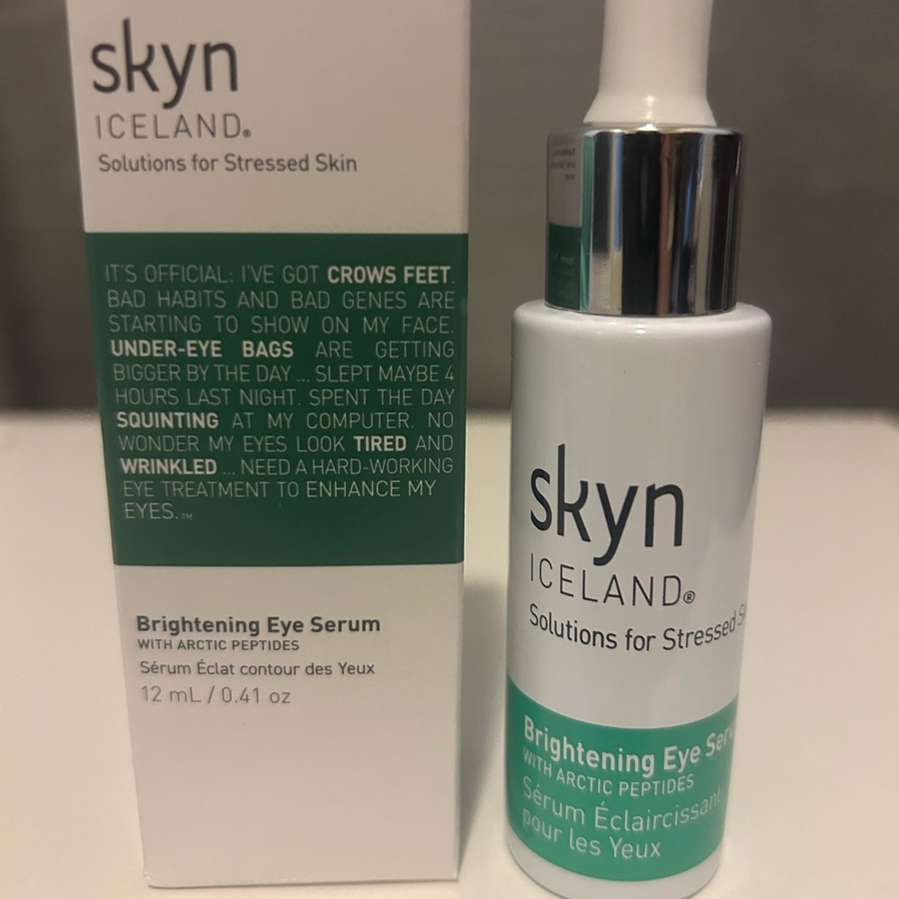 Skyn Iceland Brightening Eye Serum - Full size 12 ml/0.41 oz NEW in box